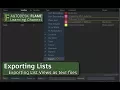 Export Lists - Flame 2018 2 Update
