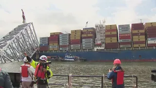 Download First cargo ship passes through newly opened channel in Baltimore MP3