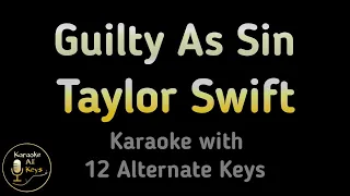 Download Taylor Swift - Guilty as Sin Karaoke Instrumental Lower Higher Male \u0026 Original Key MP3