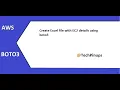 Creating excel data with ec2 information using boto3
