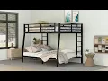 Metal Full XL over Queen Bunk Bed