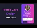 How to Make a Profile Card using HTML CSS