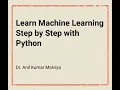 Machine Learning with Python Part 8 - Feature Engineering Feature Extraction Feature Selection