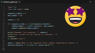 Do You Know How to Create a Memory Game in Python