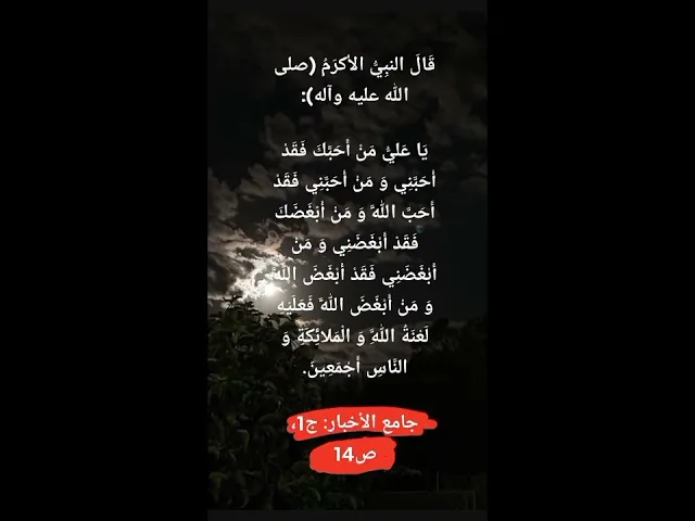 ⁣من فضائل الامام علي عليه السلام