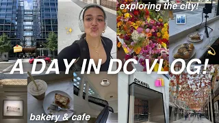 A DAY IN DC VLOG solo travel bakery cafe exploring museums and apple carnegie library