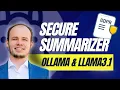 Build a local Document Summarizer AI Agent with Ollama and Llama 3 1 in 10 Minutes