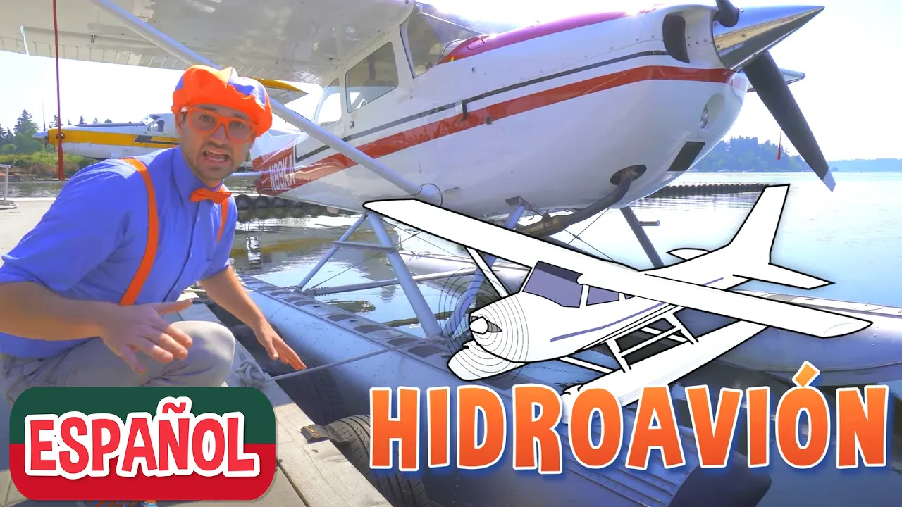 Blippi vuela un hidroavión | Aviones para niños y canciones divertidas para niños pequeños