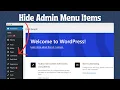 Hide Unnecessary Menu Items From WordPress Admin Dashboard