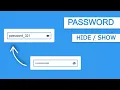 Show and Hide Password using Javascript