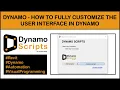 DYNAMO - How to customize the Data Shape User Interface in Dynamo