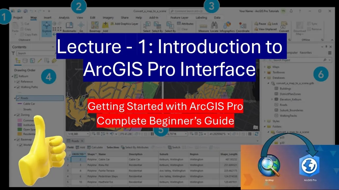 Lecture - 1: Introduction to ArcGIS Pro Interface #ArcPro - Learn the Basic of ArcPro for Beginners