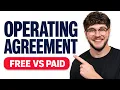 LLC Operating Agreement Explained Free Template vs Paid