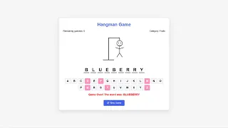 Build a Hangman Game with HTML CSS JavaScript Beginner Web Development Tutorial