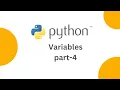 Python Variables part-4