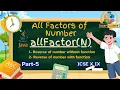 Sum of all factors of number Java Function part-5 ICSE IX X