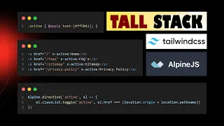 AlpineJS - Active Links with Tailwind CSS Highlight Current Page Link Header Footer and Sidebar