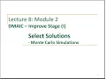 Lecture 8 Module 2 Select Solutions 1 Monte Carlo Simulations