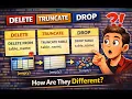 DELETE vs TRUNCATE vs DROP in Oracle SQL Full Comparison Explained