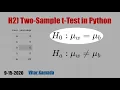 H2 Two-Sample t-Test in Python