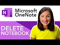Microsoft OneNote How to Delete a Notebook in Microsoft OneNote