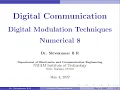 Digital Modulation Techniques Numerical 8 on QPSK