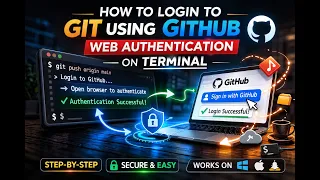 How to login Git on terminal using GitHub Web Authentication Git Command-line login