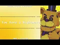 You Have a Nightmare Golden Freddy x Listener FNAF