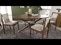 Rondo Walnut Finish Oval Dining Set 5PC by iNSPIRE Q Modern
