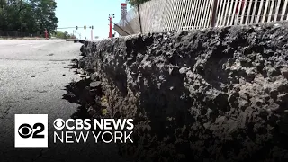 Large crack in Woodbridge roadway leaves residents on edge