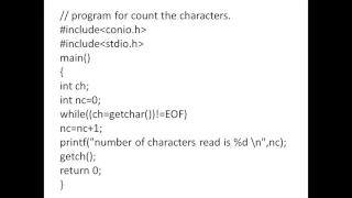 C PROGRAM - COUNT THE CHARACTERS AND LINES