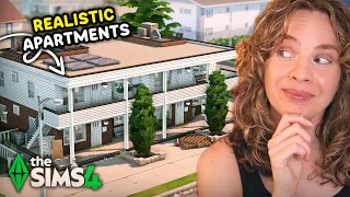I Built REALISTIC Apartments With Only Base Game Eco Lifestyle