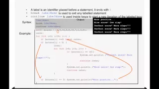 CoreJava Chapter 13 - Flow Controls Break Continue Label