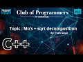 MO s Algorithm Square Root Decomposition Competitive Programming Yash Goyal