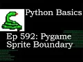 Python Basics Tutorial Pygame Sprite Boundary