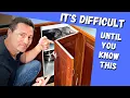 How to adjust a kitchen corner cabinet