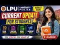 Current update for LPU University Punjab students - August 2026