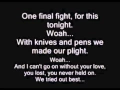 Black Veil Brides-Knives and Pens