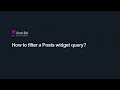 How to filter a Posts widget query