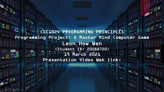 Mastermind Computer Game - CSC1024