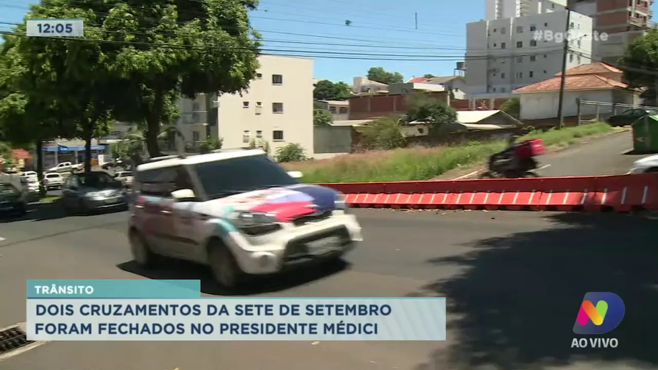Chapecó: Dois cruzamentos da Sete de Setembro foram fechados no Bairro Presidente Médici