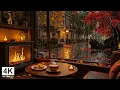Download Lagu Beautiful September Autumn Nights Rain 🍂 Soft Jazz Piano \u0026 Warm Fireplace Ambience for Study \u0026 Work