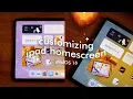 Customizing my iPad Homescreen in iPadOS 16 focus modes aesthetic widgets and wallpapers
