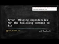LibreNMS - Error Missing dependencies Run the following command to fix