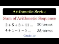 ASEQ13 Sum of the Arithmetic Sequence Sample Problems with English subtitles