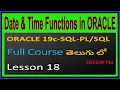 Date and Time Functions in ORACLE-ORACLE 19C SQL Full Course in Telugu-Lesson-18