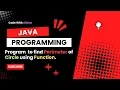 Java program to find Perimeter of Circle Java programming