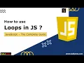 JS Loops For while For Each JavaScript Tutorial Kaliyona In Kannada