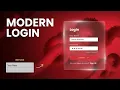Modern HTML CSS Login Form with Glassmorphism