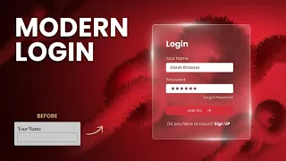 Modern HTML CSS Login Form with Glassmorphism
